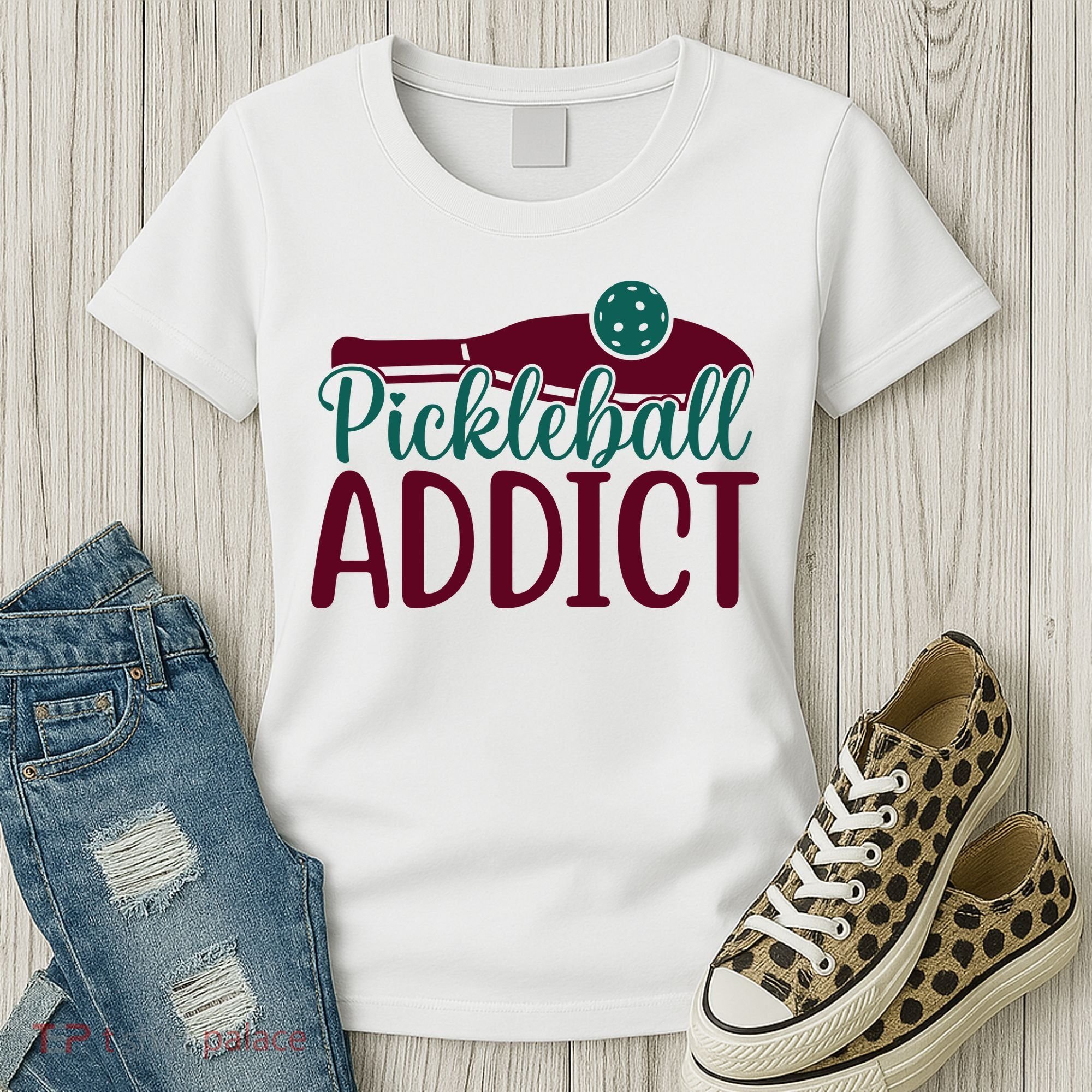 Pickleball Addict Gift For Player Sport Team Women's T-Shirt