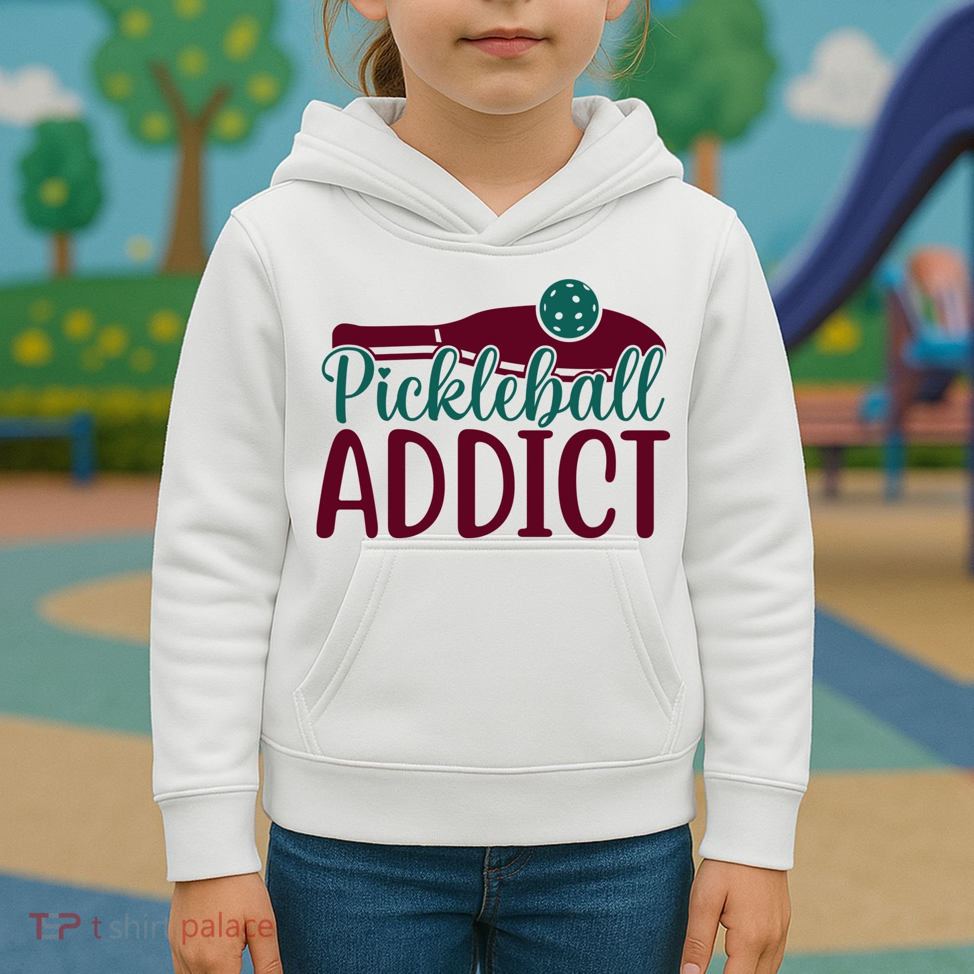 Pickleball Addict Gift For Player Sport Team Kids Hoodie