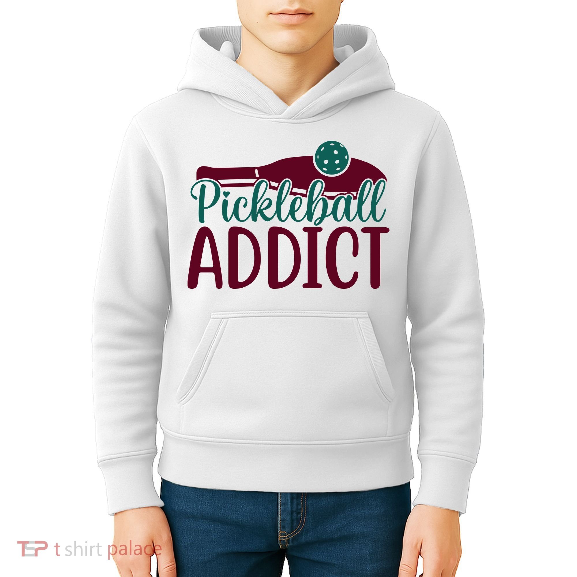 Pickleball Addict Gift For Player Sport Team Kids Hoodie