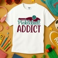 Pickleball Addict Gift For Player Sport Team Kids T-Shirt thumb 3