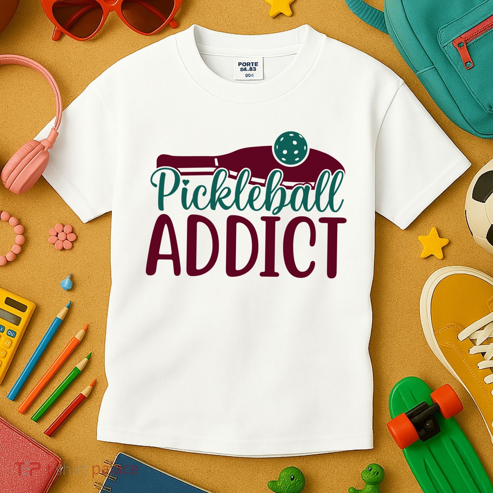Pickleball Addict Gift For Player Sport Team Kids T-Shirt