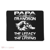 Papa And Grandson The Legend And The Legacy TShirt Mousepad thumb 0