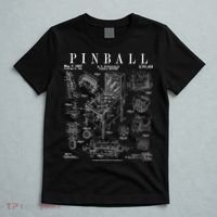 Pinball Arcade Gaming Machine Vintage Gamer Patent Print T-Shirt thumb 5