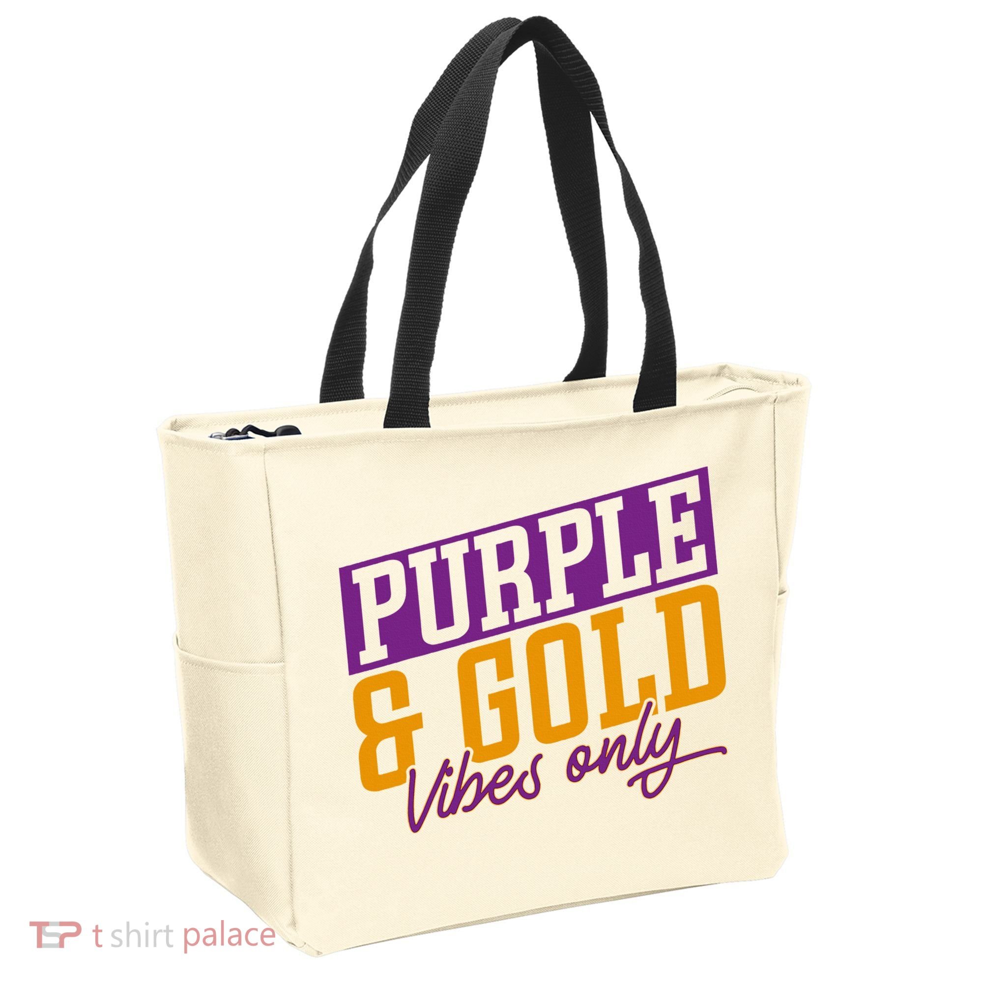 Purple And Gold Vibes Tote Bag