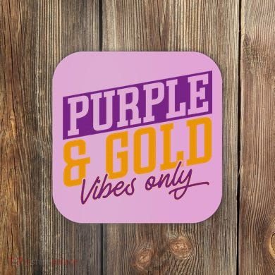 Purple And Gold Vibes Coaster