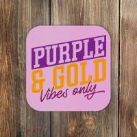 Purple And Gold Vibes Coaster thumb 0