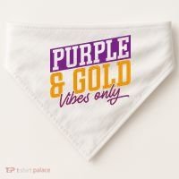 Purple And Gold Vibes USA-Made Doggie Bandana thumb 0