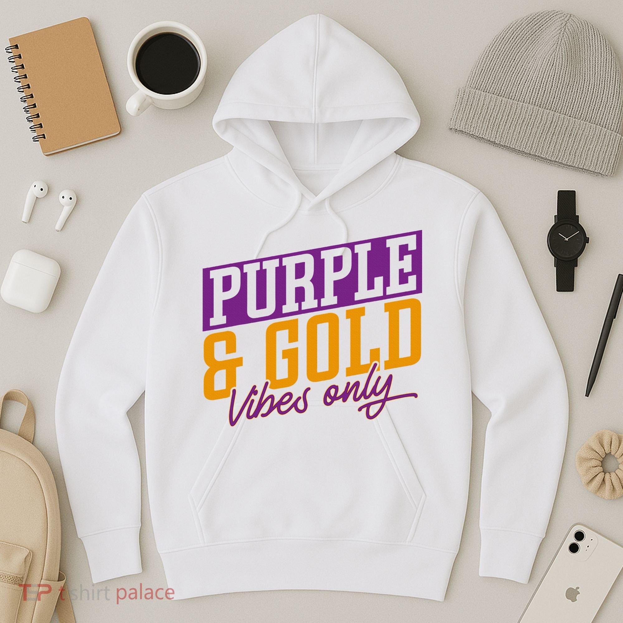 Purple And Gold Vibes Hoodie