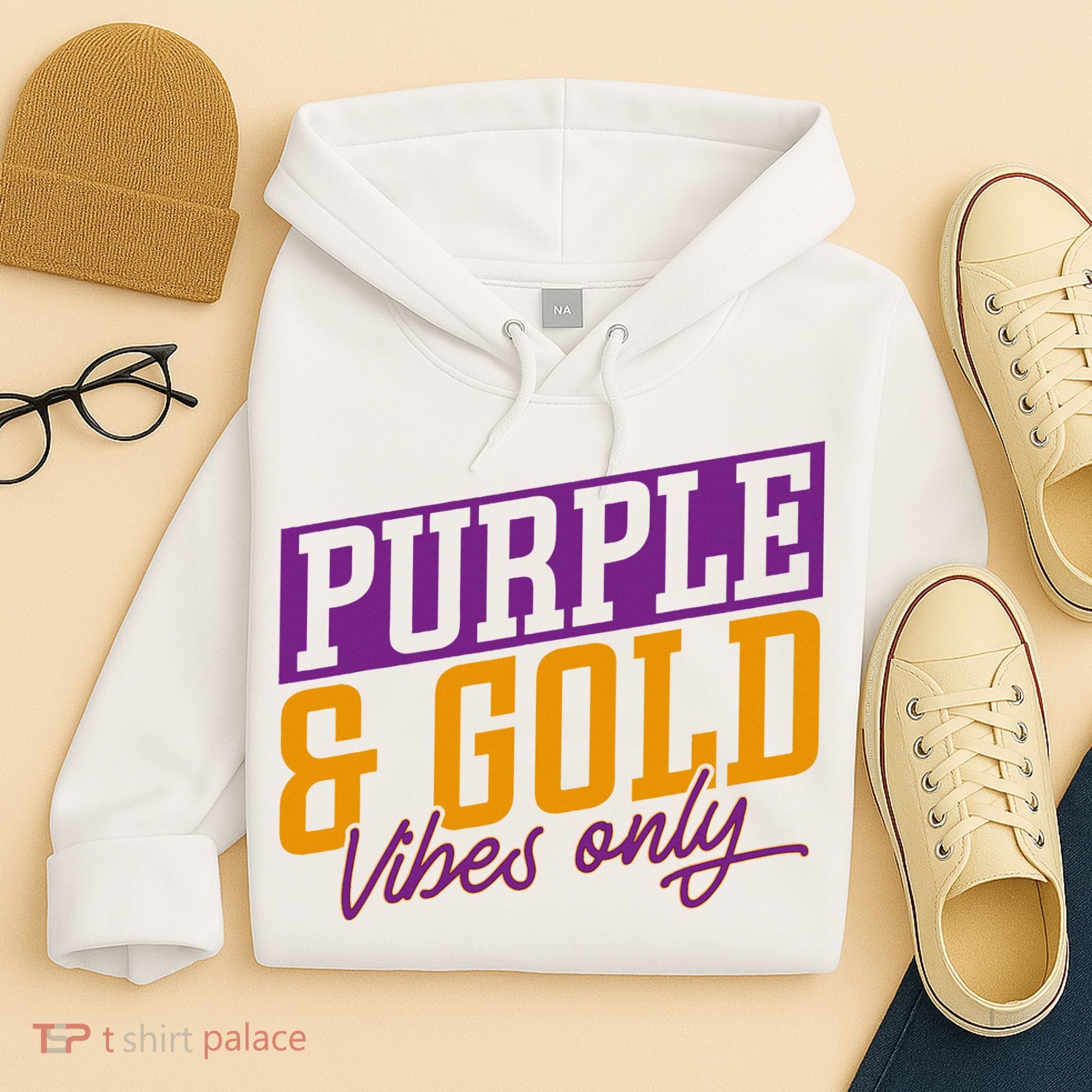 Purple And Gold Vibes Hoodie