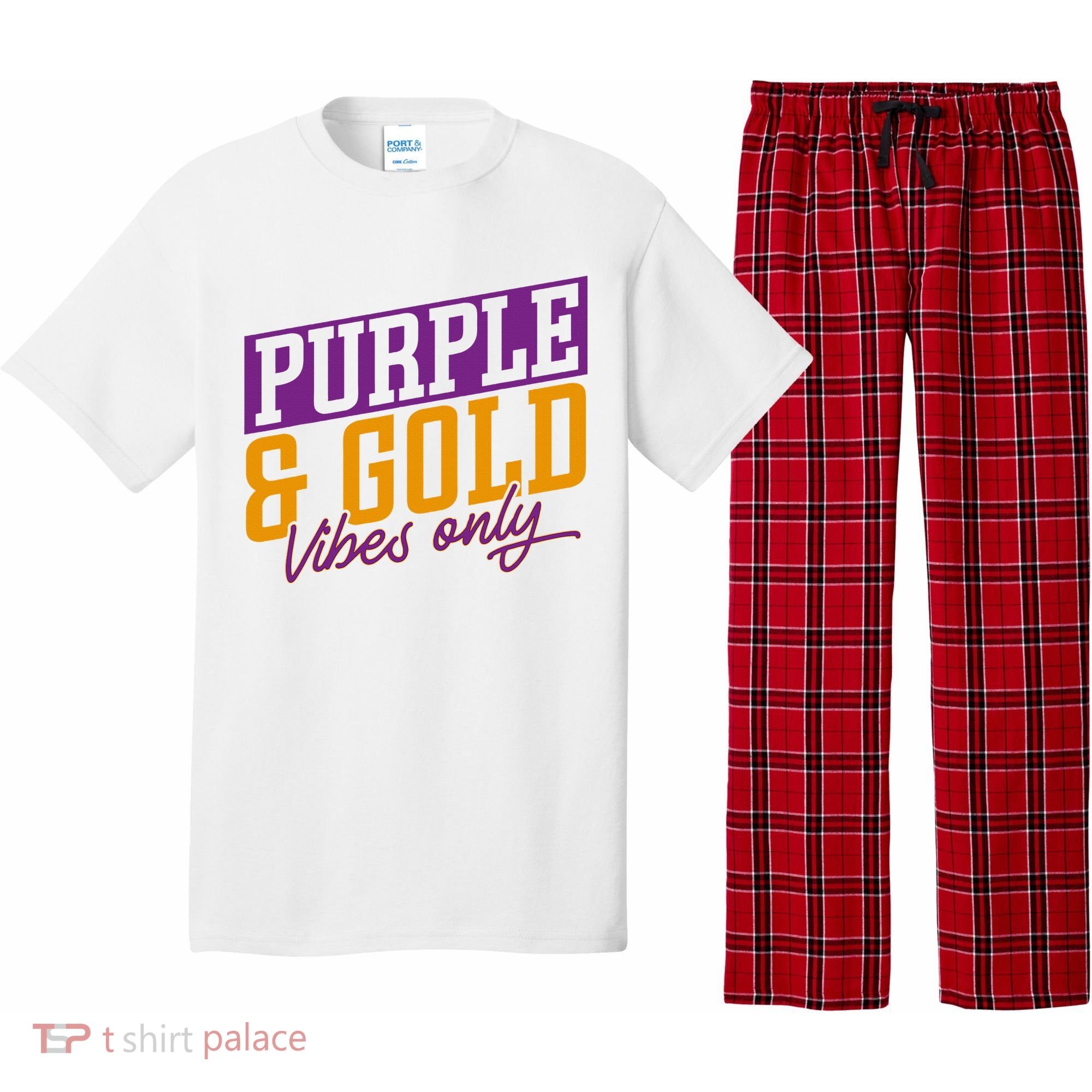 Purple And Gold Vibes Pajama Set