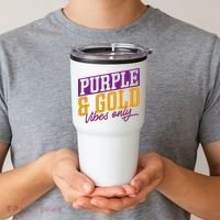Purple And Gold Vibes Tumbler thumb 2