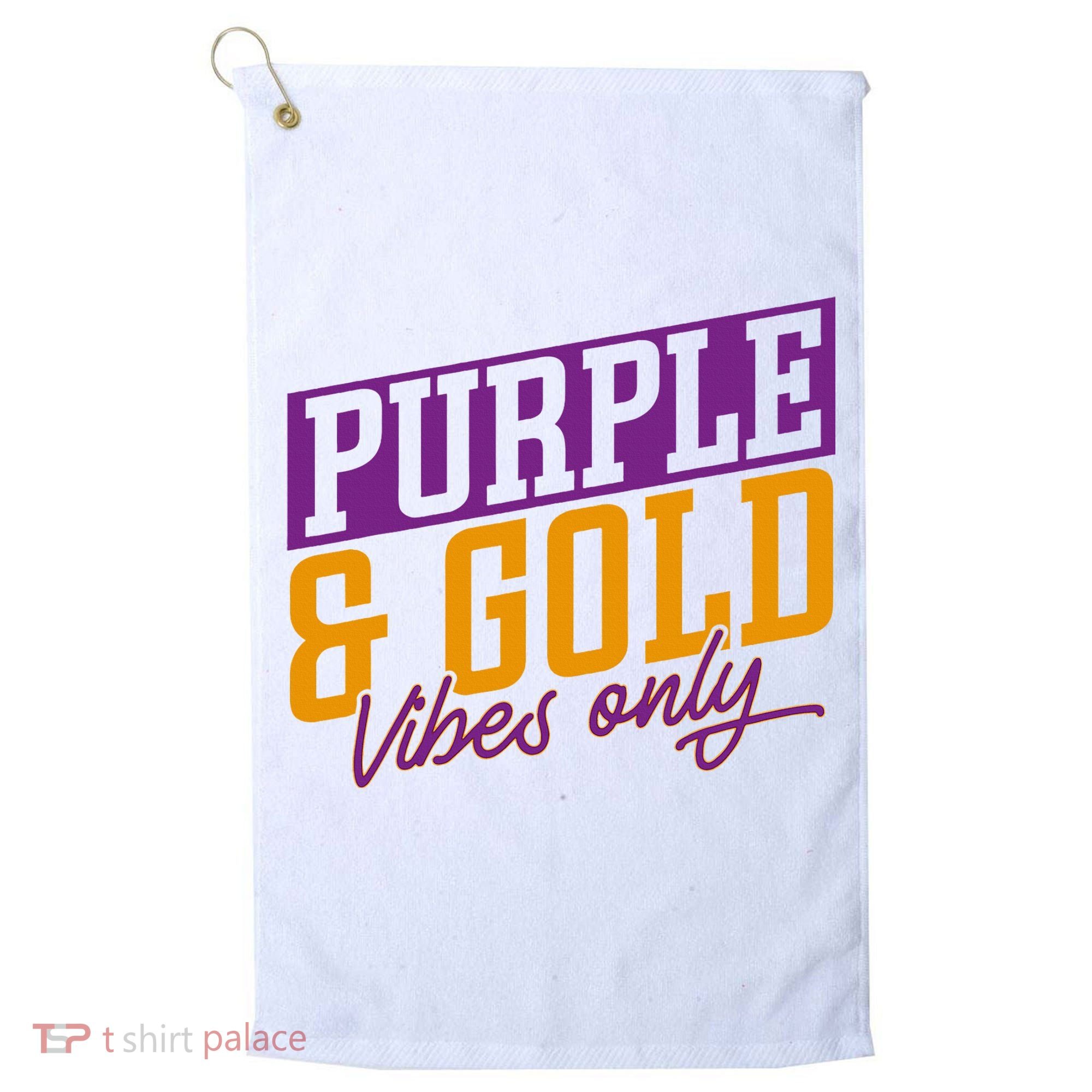 Purple And Gold Vibes Golf Towel