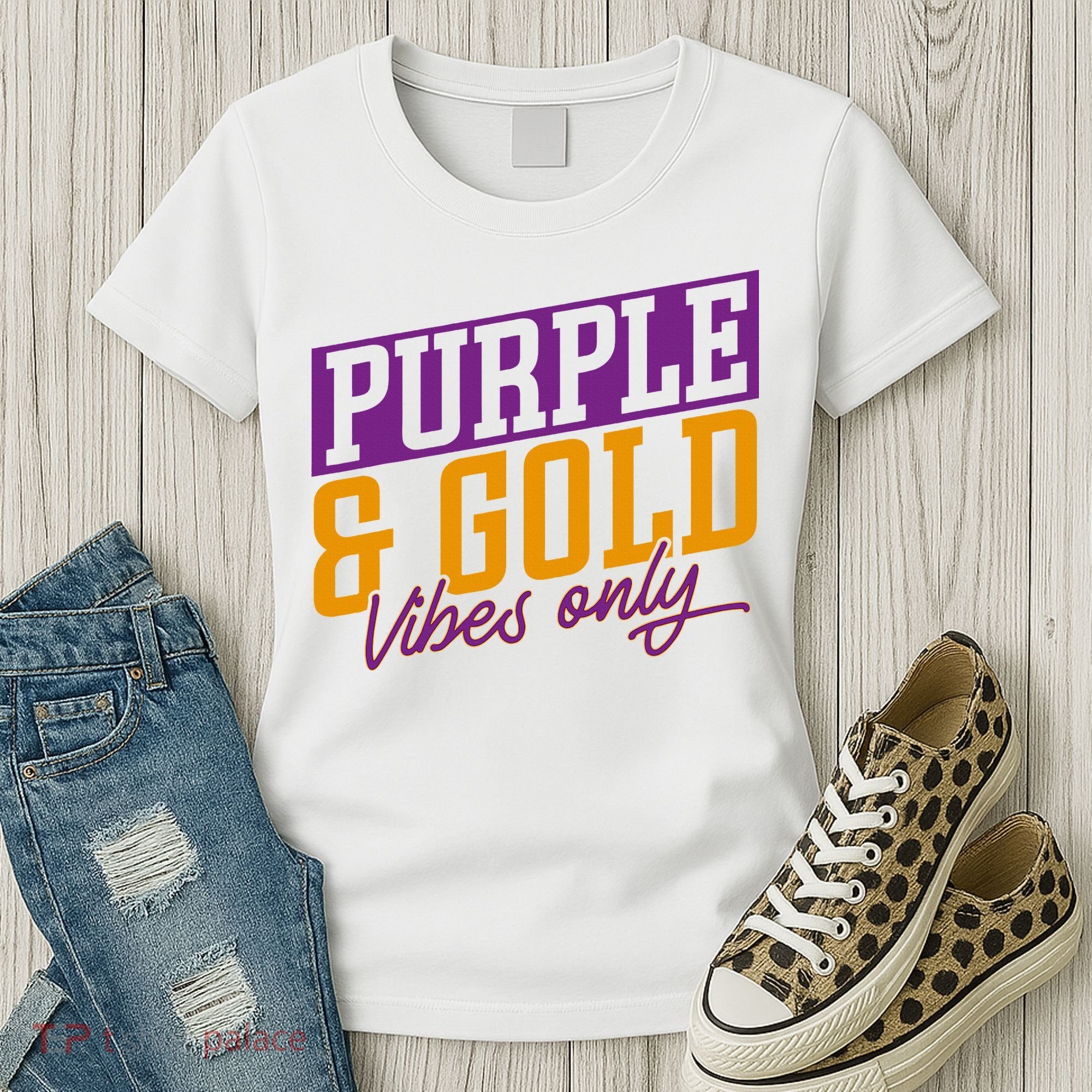 Purple And Gold Vibes Women's T-Shirt