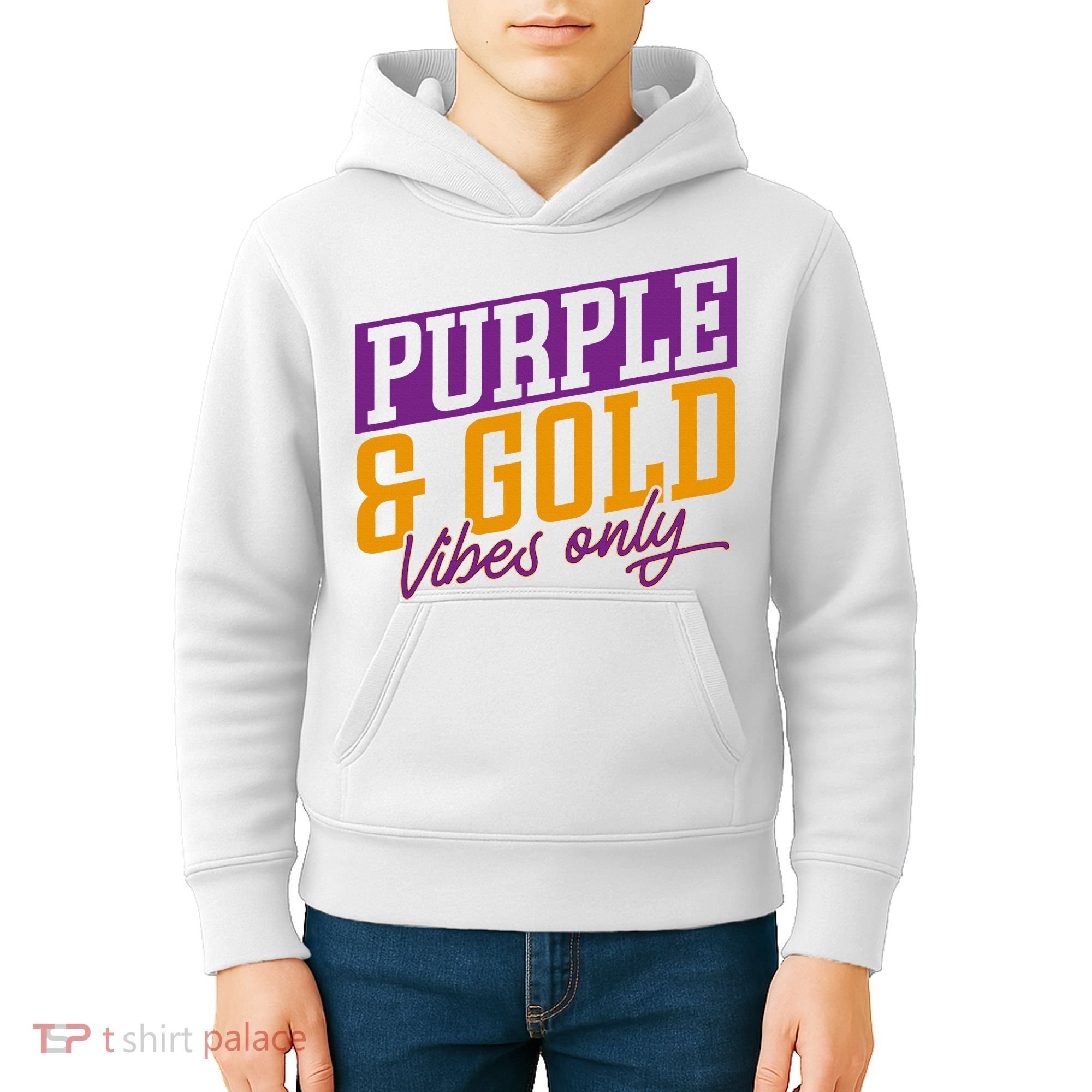 Purple And Gold Vibes Kids Hoodie