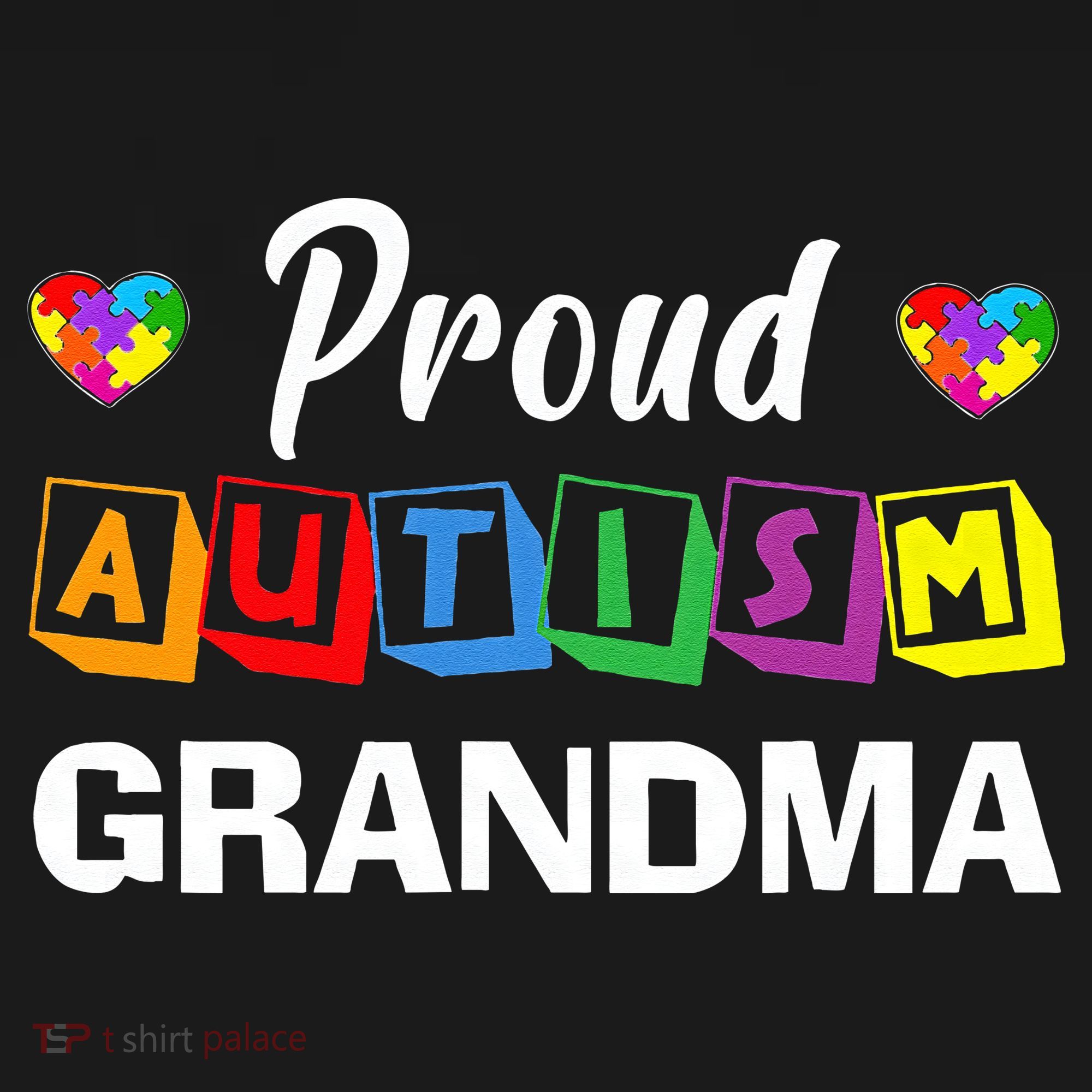 Proud Autism Grandma Autism Awareness Family Matching Women's Tank Top