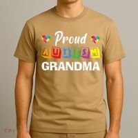 Proud Autism Grandma Autism Awareness Family Matching T-Shirt thumb 3