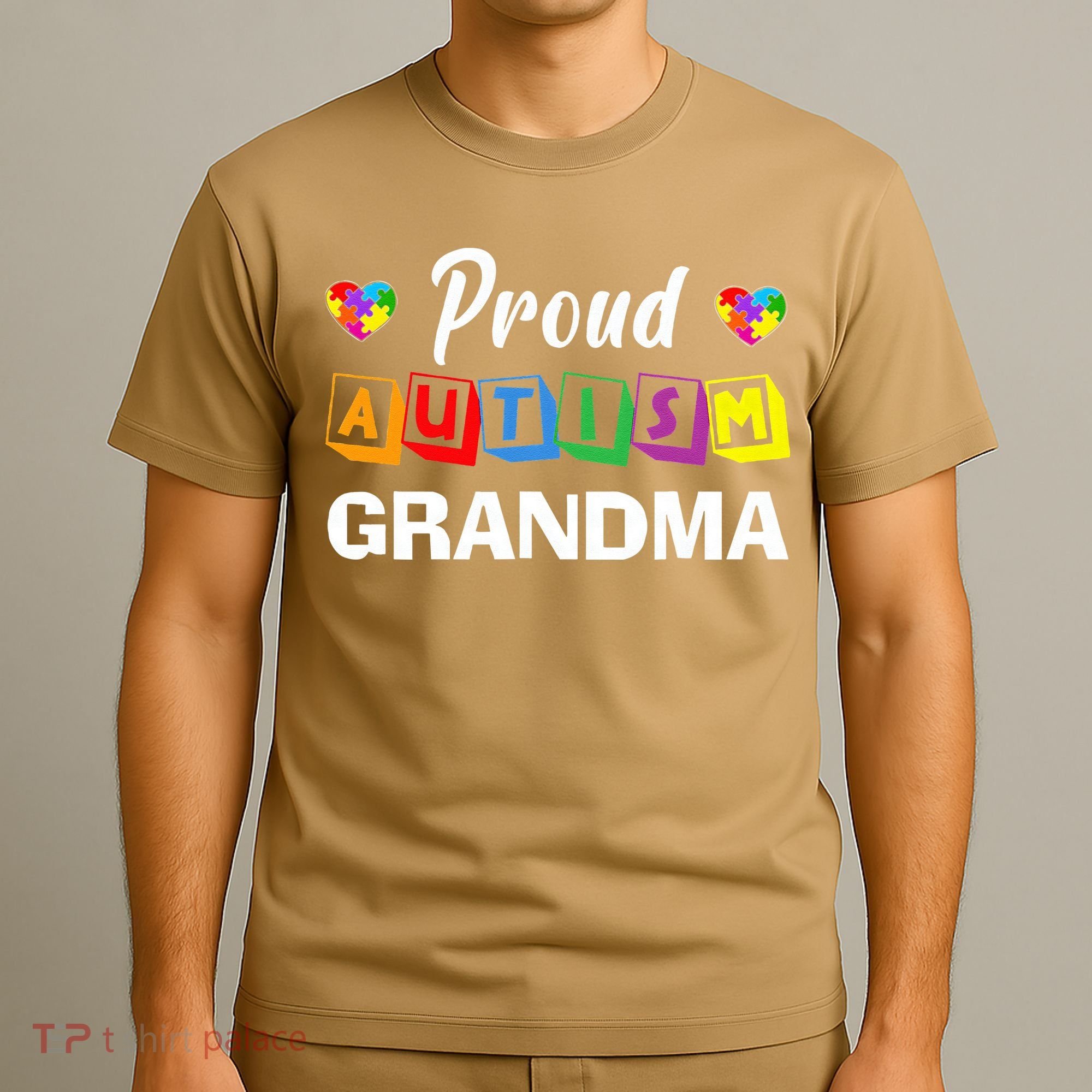 Proud Autism Grandma Autism Awareness Family Matching T-Shirt
