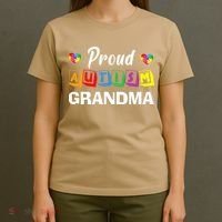 Proud Autism Grandma Autism Awareness Family Matching T-Shirt thumb 4