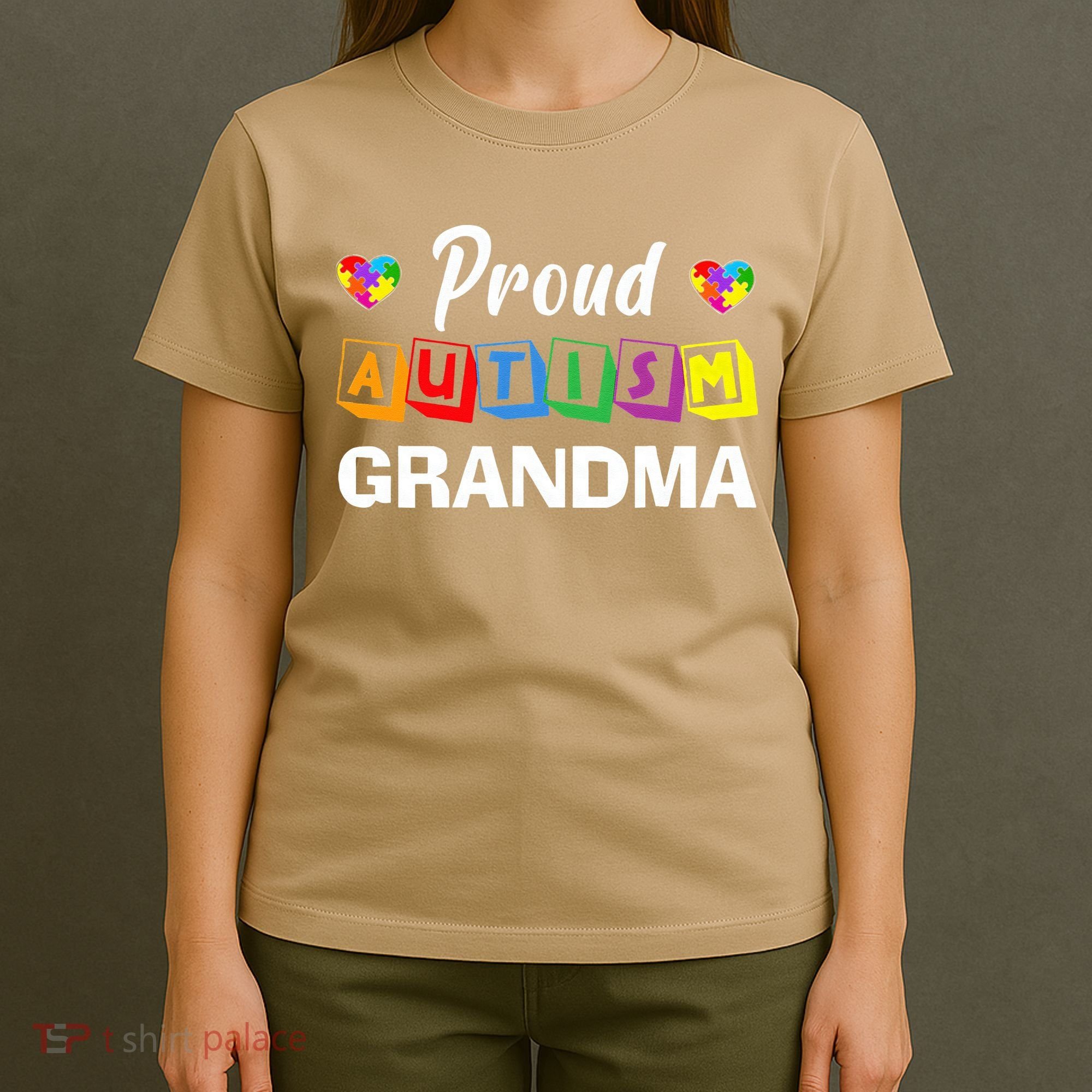 Proud Autism Grandma Autism Awareness Family Matching T-Shirt