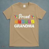 Proud Autism Grandma Autism Awareness Family Matching T-Shirt thumb 5