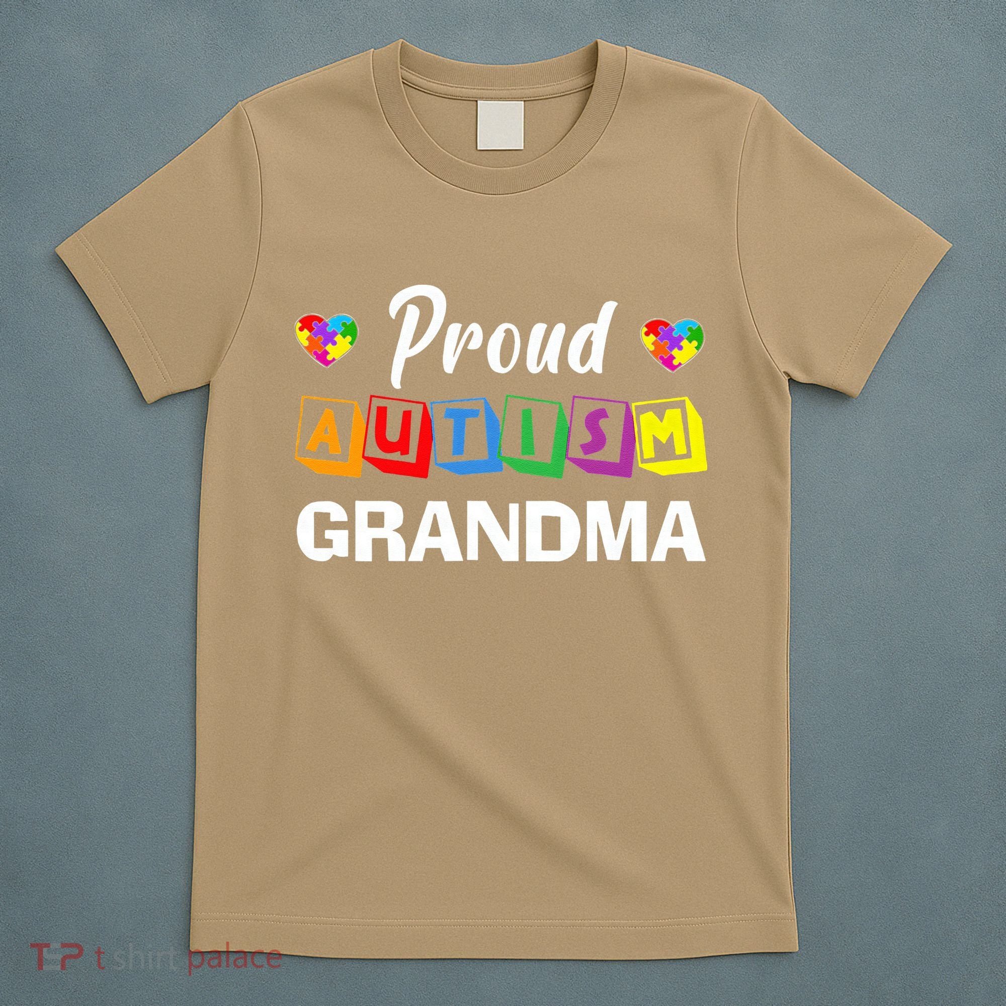 Proud Autism Grandma Autism Awareness Family Matching T-Shirt