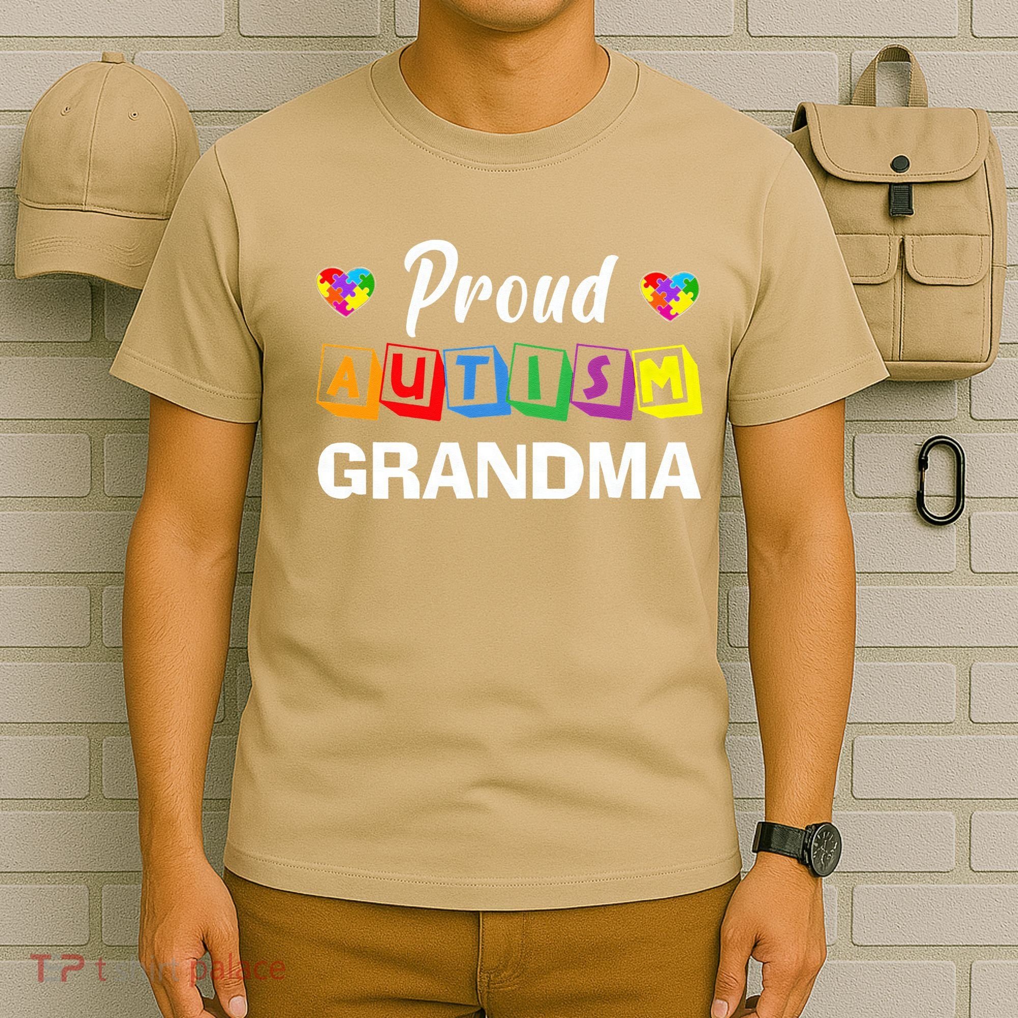 Proud Autism Grandma Autism Awareness Family Matching T-Shirt