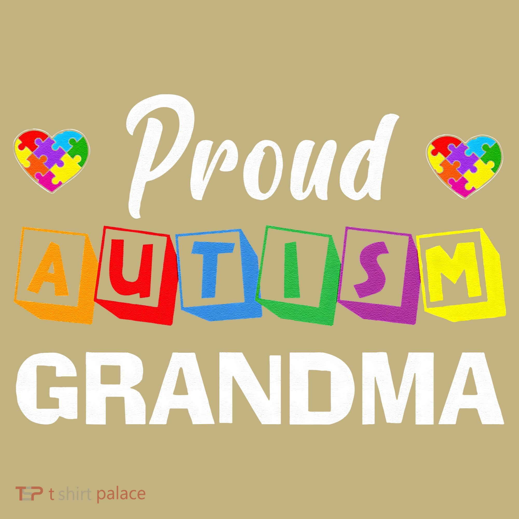 Proud Autism Grandma Autism Awareness Family Matching T-Shirt