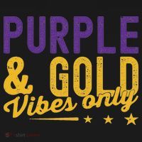 Purple And Gold Vibes Only Game Day For High School Football Women's Hoodie thumb 2