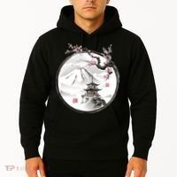Pagoda Japanese Ink Painting Hoodie thumb 2