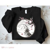 Pagoda Japanese Ink Painting Sweatshirt thumb 2