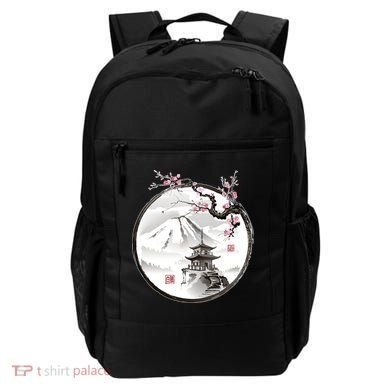 Pagoda Japanese Ink Painting Backpack