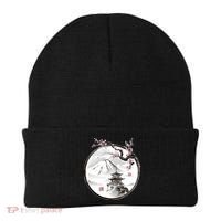 Pagoda Japanese Ink Painting Beanie thumb 0