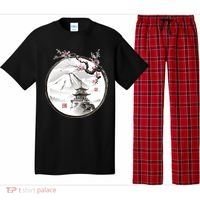 Pagoda Japanese Ink Painting Pajama Set thumb 0