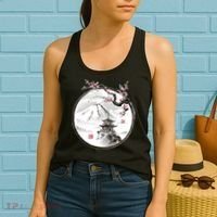 Pagoda Japanese Ink Painting Women's Tank Top thumb 2