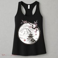 Pagoda Japanese Ink Painting Women's Tank Top thumb 3