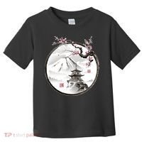 Pagoda Japanese Ink Painting Toddler T-Shirt thumb 0