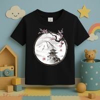 Pagoda Japanese Ink Painting Toddler T-Shirt thumb 3