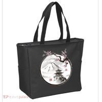 Pagoda Japanese Ink Painting Tote Bag thumb 2