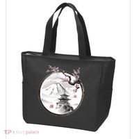 Pagoda Japanese Ink Painting Tote Bag thumb 3