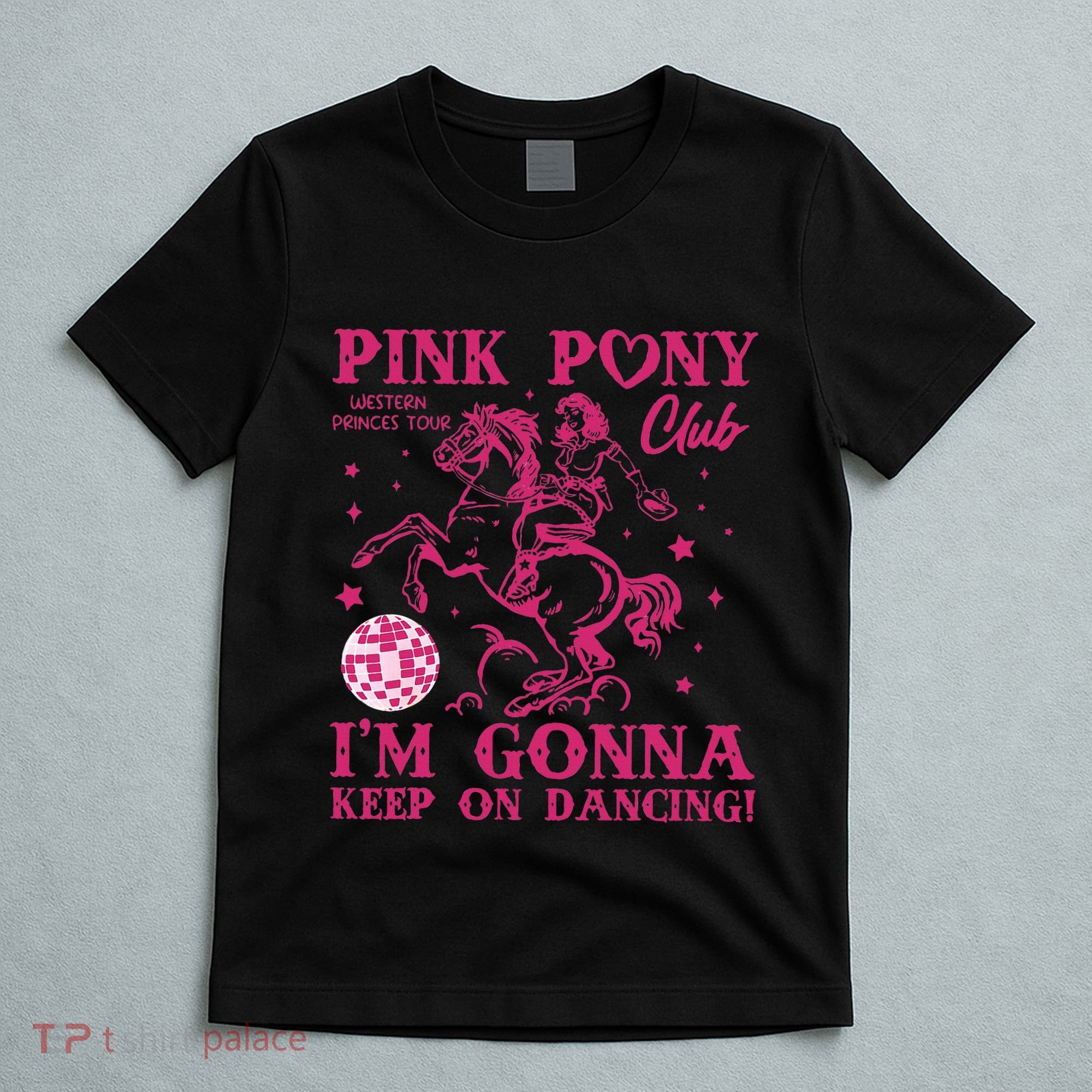 Pony And Heels Lover Girl Dacing Clubs Cowgirl T-Shirt