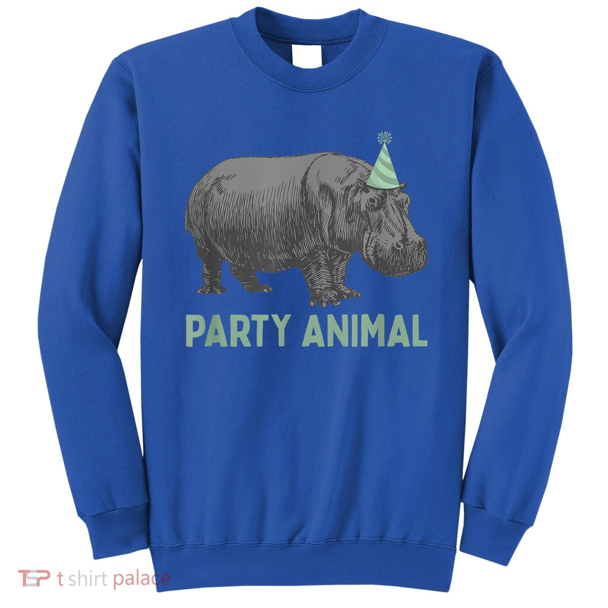 Party Animal Hippo Birthday Gift Funny Hippo Birthday Gift Sweatshirt