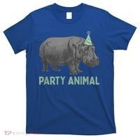 Party Animal Hippo Birthday Gift Funny Hippo Birthday Gift T-Shirt thumb 0