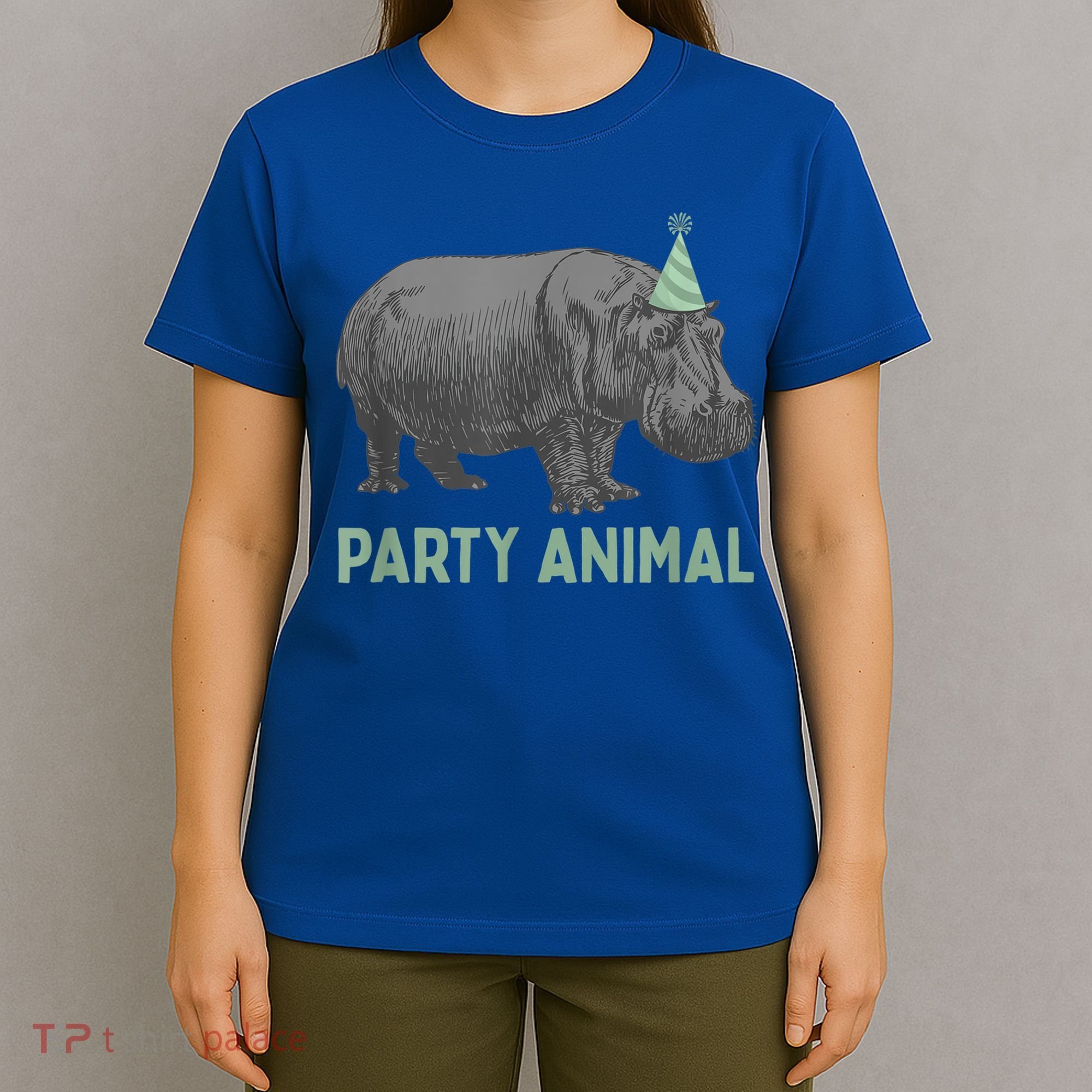 Party Animal Hippo Birthday Gift Funny Hippo Birthday Gift T-Shirt