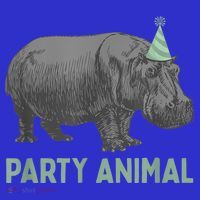 Party Animal Hippo Birthday Gift Funny Hippo Birthday Gift Tall Sweatshirt thumb 2