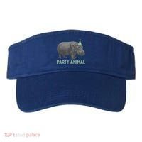 Party Animal Hippo Birthday Gift Funny Hippo Birthday Gift Visor thumb 0