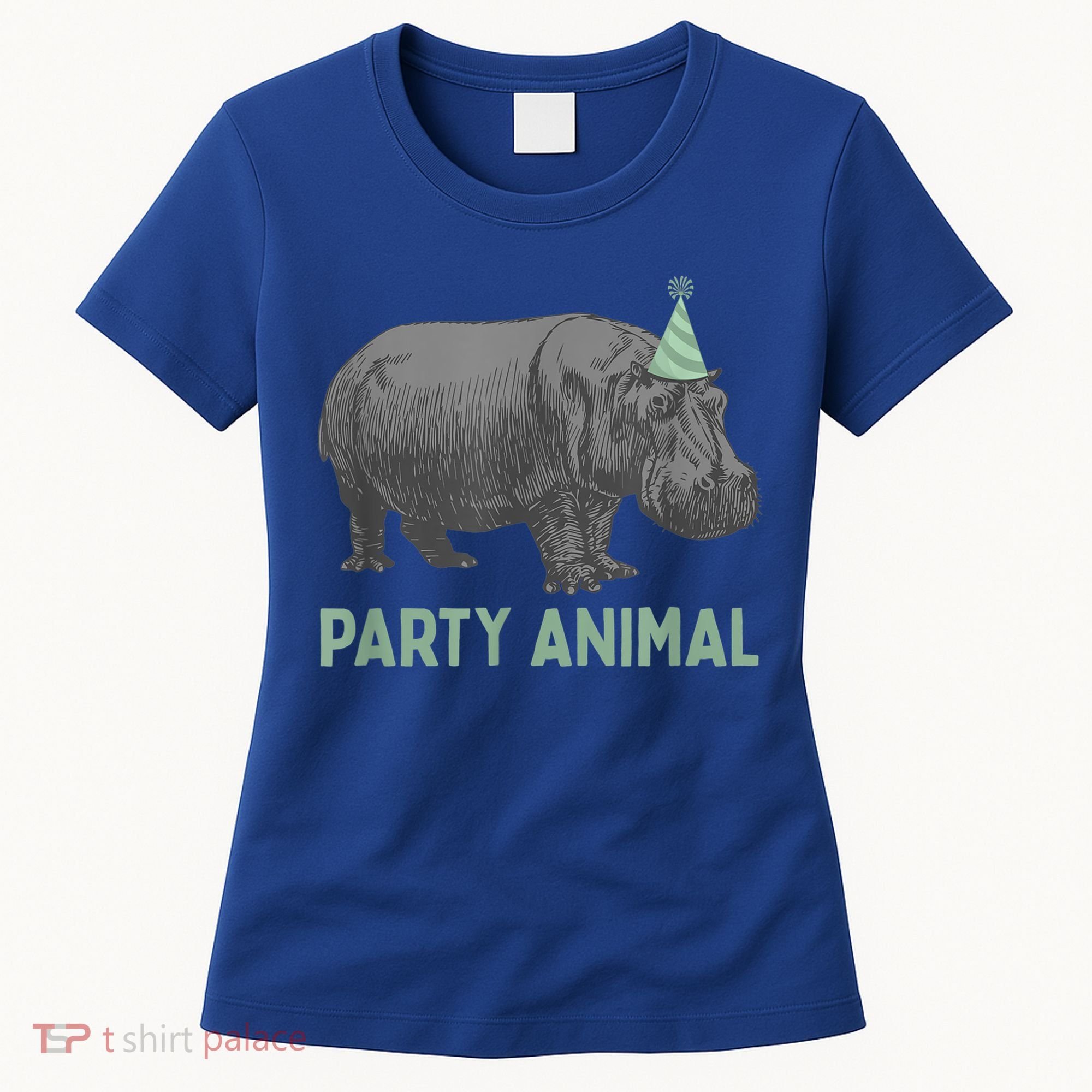 Party Animal Hippo Birthday Gift Funny Hippo Birthday Gift Women's T-Shirt