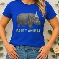 Party Animal Hippo Birthday Gift Funny Hippo Birthday Gift Women's T-Shirt thumb 2