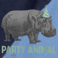 Party Animal Hippo Birthday Gift Funny Hippo Birthday Gift Raglan Baseball Sleeve Shirt thumb 2