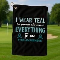 PTSD Awareness Hope Support Love Golf Towel thumb 1