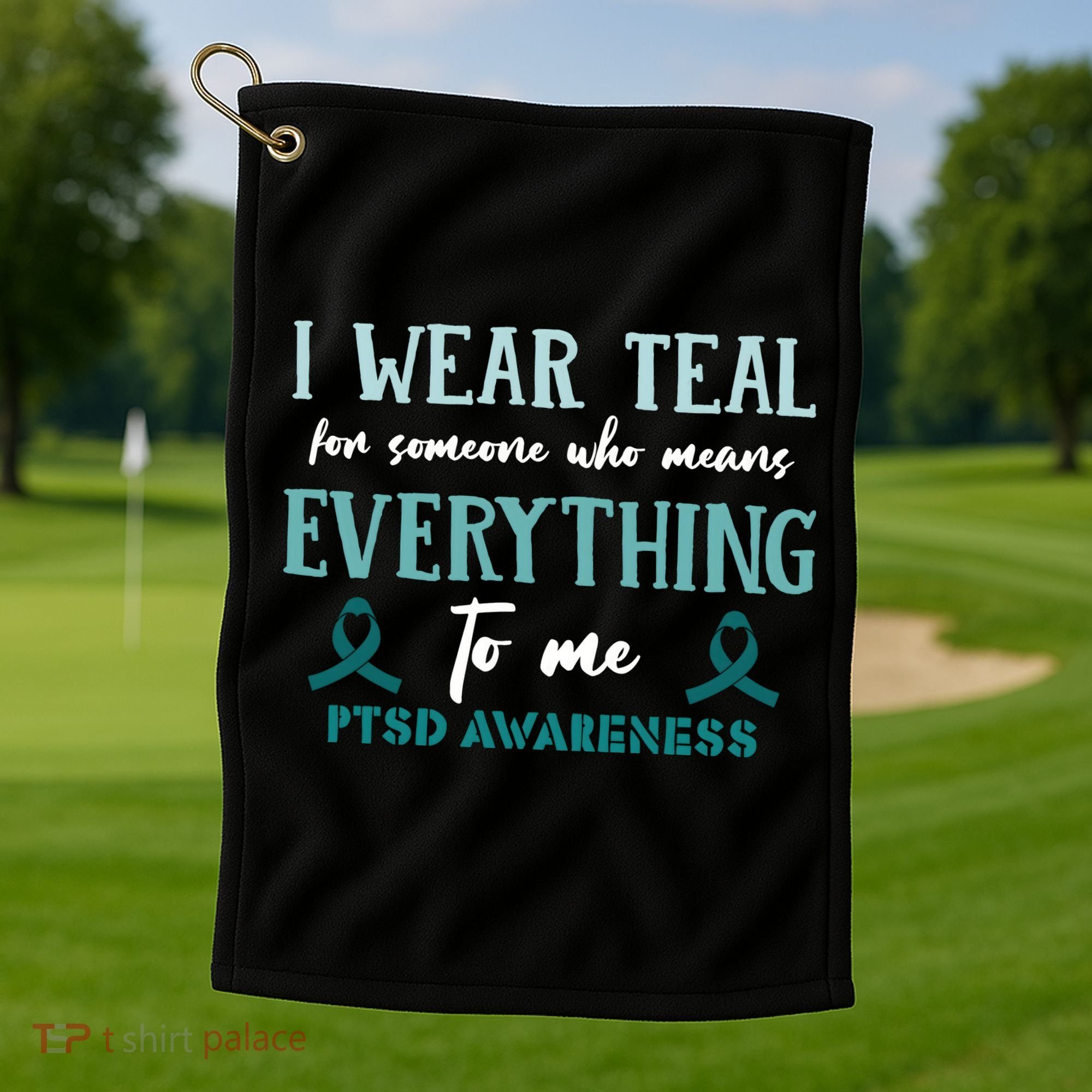 PTSD Awareness Hope Support Love Golf Towel